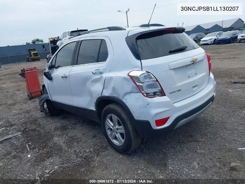 2020 Chevrolet Trax Awd Lt VIN: 3GNCJPSB1LL130207 Lot: 39861572