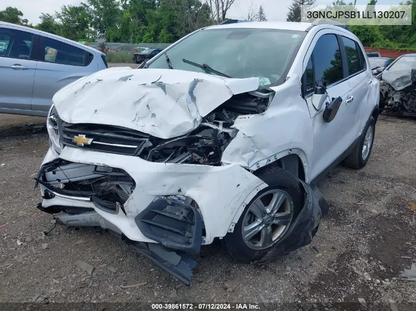 2020 Chevrolet Trax Awd Lt VIN: 3GNCJPSB1LL130207 Lot: 39861572