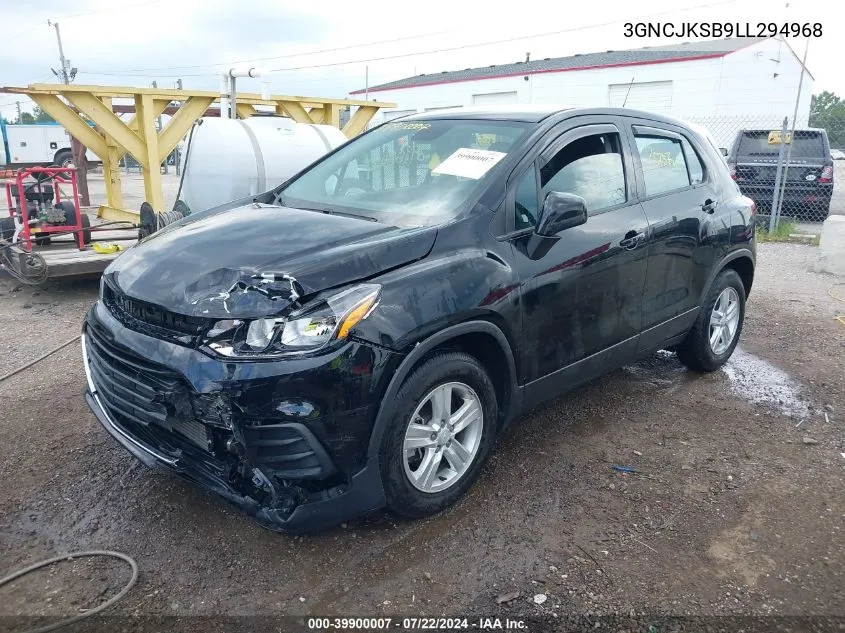 2020 Chevrolet Trax Fwd Ls VIN: 3GNCJKSB9LL294968 Lot: 39900007