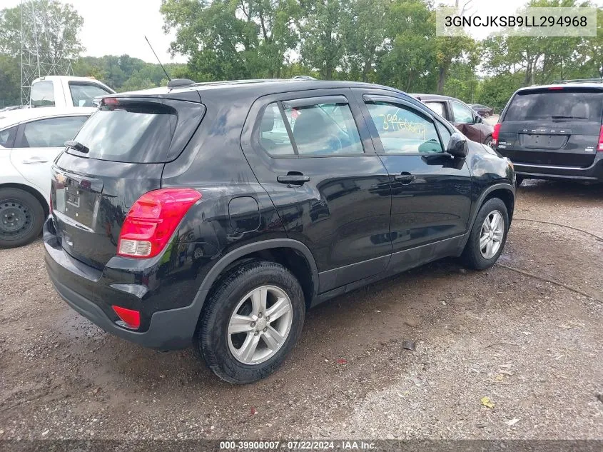 2020 Chevrolet Trax Fwd Ls VIN: 3GNCJKSB9LL294968 Lot: 39900007