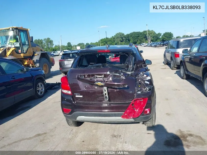 2020 Chevrolet Trax Fwd Lt VIN: KL7CJLSB0LB338093 Lot: 39900050