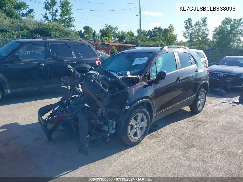 2020 Chevrolet Trax Fwd Lt VIN: KL7CJLSB0LB338093 Lot: 39900050