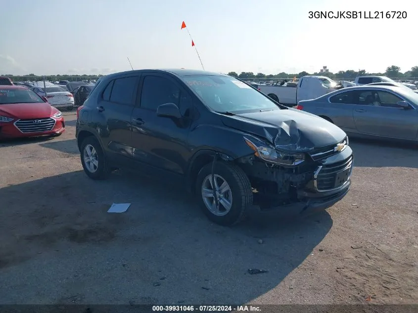 2020 Chevrolet Trax Fwd Ls VIN: 3GNCJKSB1LL216720 Lot: 39931046