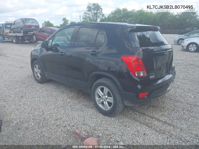 2020 Chevrolet Trax Fwd Ls VIN: KL7CJKSB2LB070495 Lot: 39994146