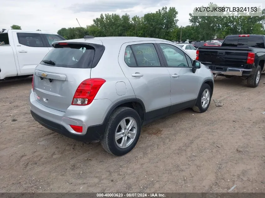 KL7CJKSB7LB324153 2020 Chevrolet Trax Fwd Ls