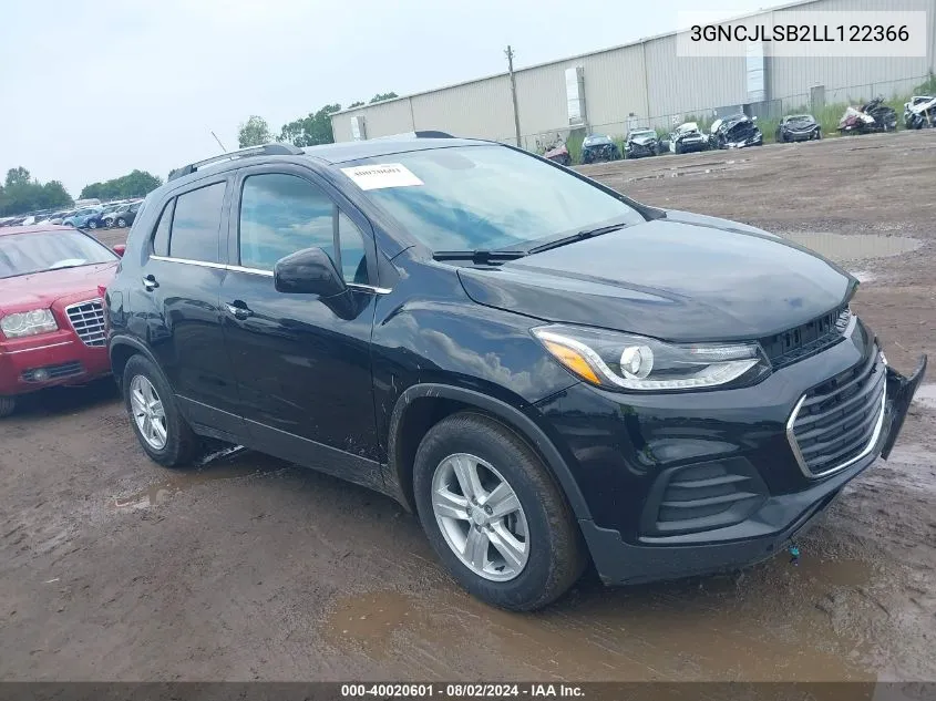 2020 Chevrolet Trax Fwd Lt VIN: 3GNCJLSB2LL122366 Lot: 40020601