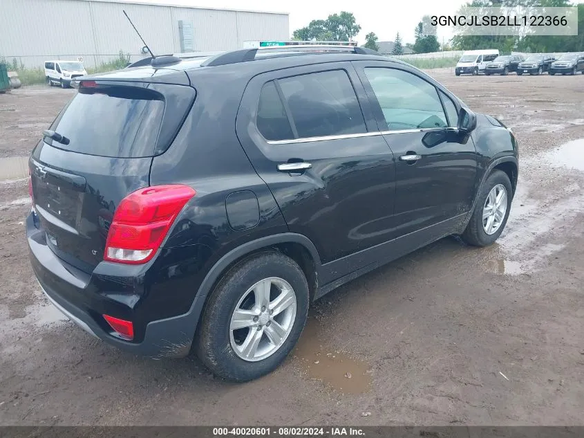 2020 Chevrolet Trax Fwd Lt VIN: 3GNCJLSB2LL122366 Lot: 40020601