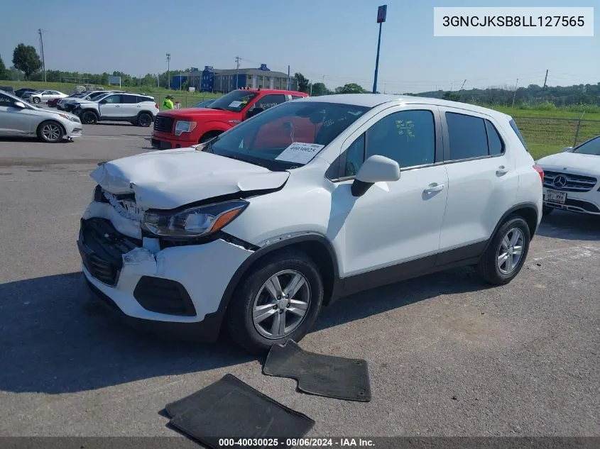 2020 Chevrolet Trax Fwd Ls VIN: 3GNCJKSB8LL127565 Lot: 40030025