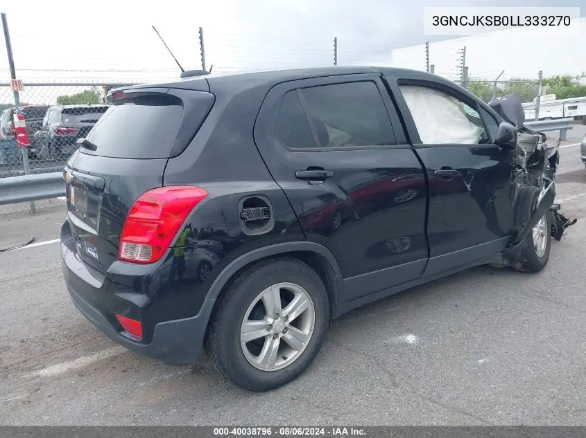 3GNCJKSB0LL333270 2020 Chevrolet Trax Fwd Ls