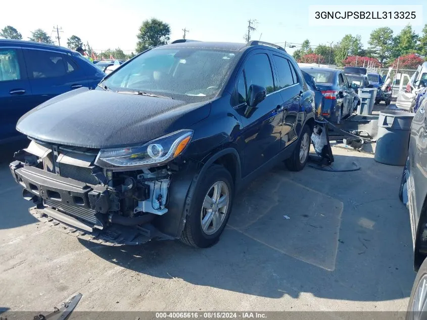 2020 Chevrolet Trax Awd Lt VIN: 3GNCJPSB2LL313325 Lot: 40065616