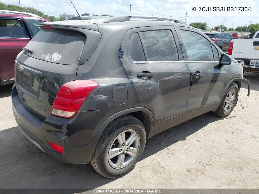 2020 Chevrolet Trax Fwd Lt VIN: KL7CJLSB3LB317304 Lot: 40116323