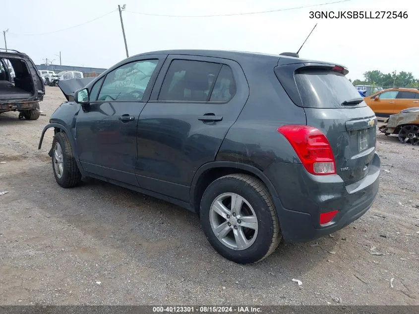 2020 Chevrolet Trax Fwd Ls VIN: 3GNCJKSB5LL272546 Lot: 40123301