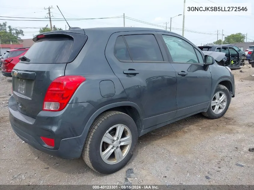 2020 Chevrolet Trax Fwd Ls VIN: 3GNCJKSB5LL272546 Lot: 40123301