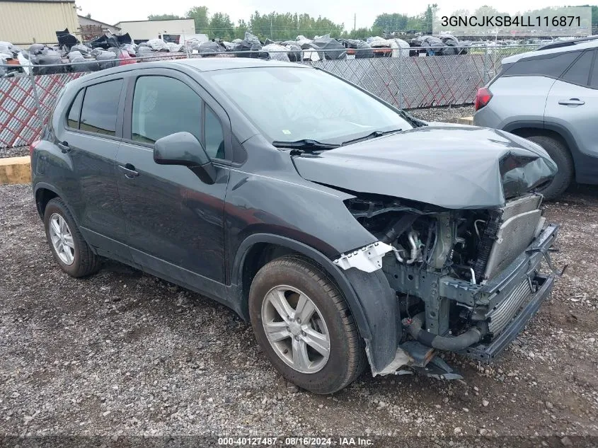 3GNCJKSB4LL116871 2020 Chevrolet Trax Ls