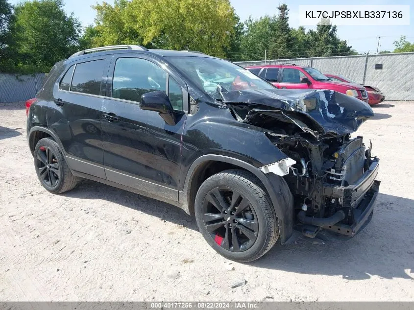 2020 Chevrolet Trax Awd Lt VIN: KL7CJPSBXLB337136 Lot: 40177256