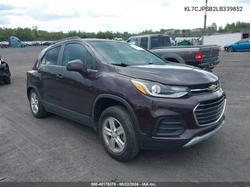 KL7CJPSB2LB339852 2020 Chevrolet Trax Awd Lt