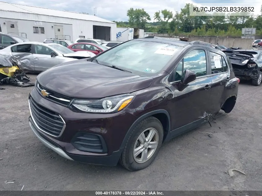 KL7CJPSB2LB339852 2020 Chevrolet Trax Awd Lt