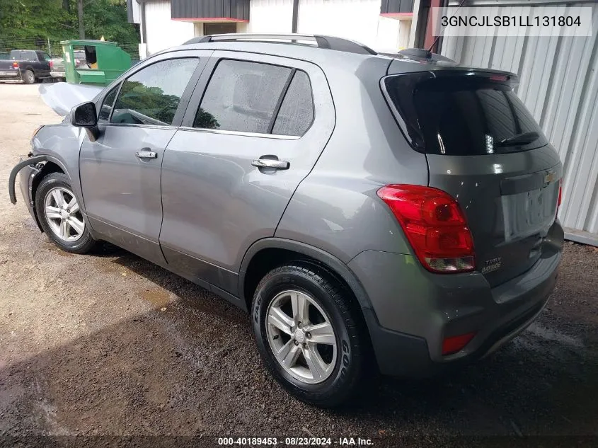 2020 Chevrolet Trax Fwd Lt VIN: 3GNCJLSB1LL131804 Lot: 40189453