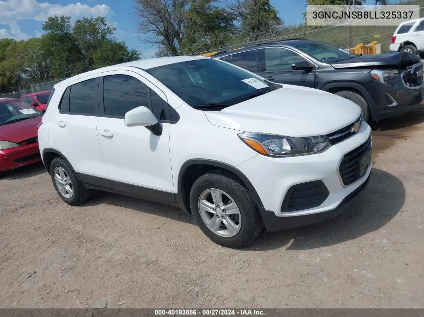 2020 Chevrolet Trax Awd Ls VIN: 3GNCJNSB8LL325337 Lot: 40193886