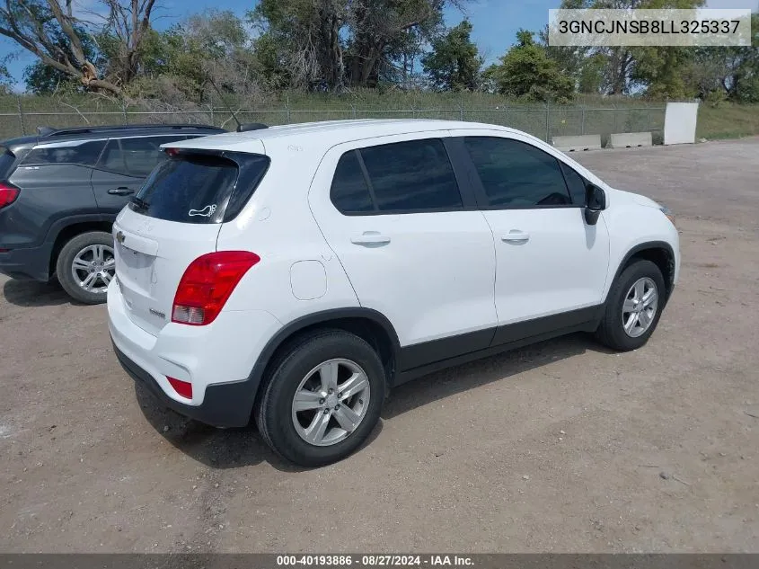 3GNCJNSB8LL325337 2020 Chevrolet Trax Awd Ls