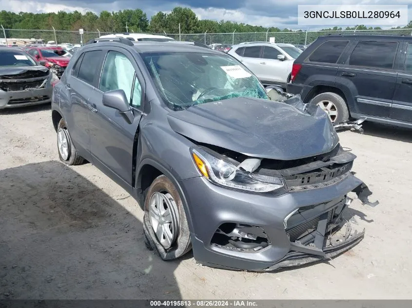 2020 Chevrolet Trax Fwd Lt VIN: 3GNCJLSB0LL280964 Lot: 40195813