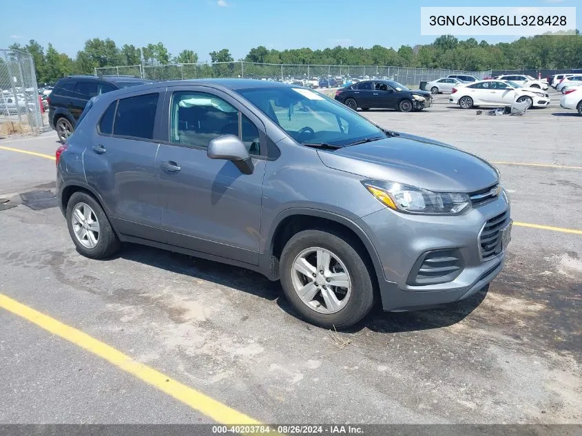 2020 Chevrolet Trax Fwd Ls VIN: 3GNCJKSB6LL328428 Lot: 40203784