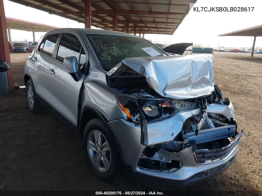 KL7CJKSB0LB028617 2020 Chevrolet Trax Fwd Ls