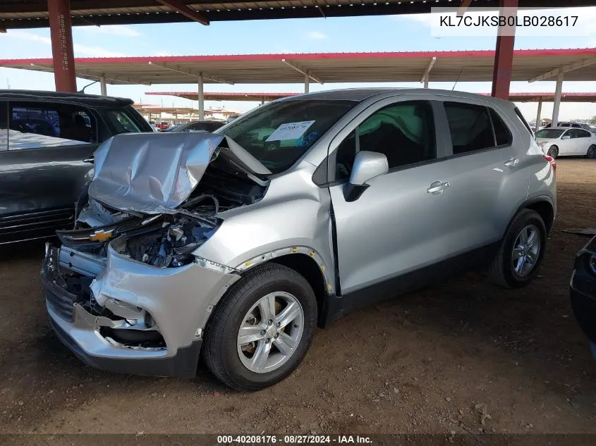 2020 Chevrolet Trax Fwd Ls VIN: KL7CJKSB0LB028617 Lot: 40208176