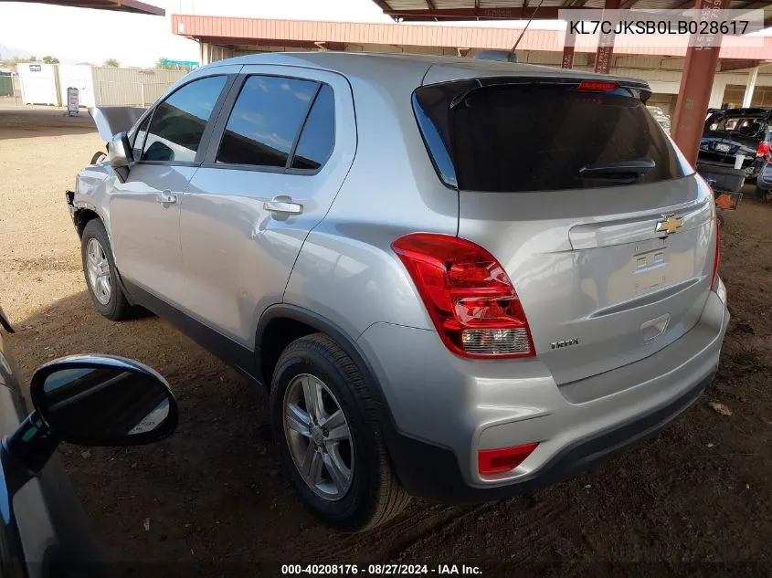 KL7CJKSB0LB028617 2020 Chevrolet Trax Fwd Ls