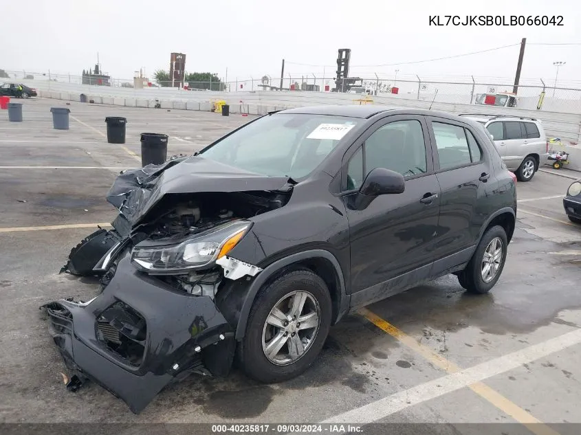 2020 Chevrolet Trax Fwd Ls VIN: KL7CJKSB0LB066042 Lot: 40235817