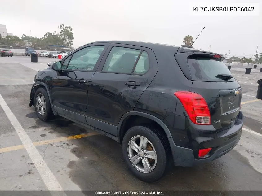 KL7CJKSB0LB066042 2020 Chevrolet Trax Fwd Ls