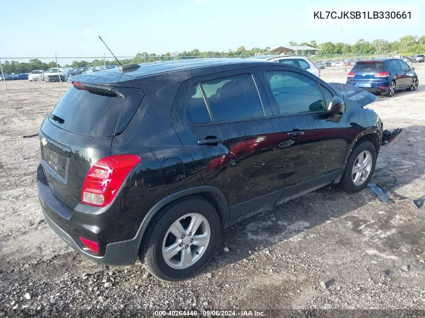 2020 Chevrolet Trax Ls VIN: KL7CJKSB1LB330661 Lot: 40264446