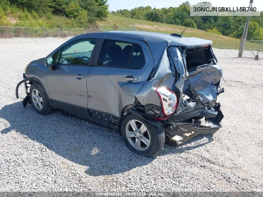 3GNCJNSBXLL158740 2020 Chevrolet Trax Awd Ls