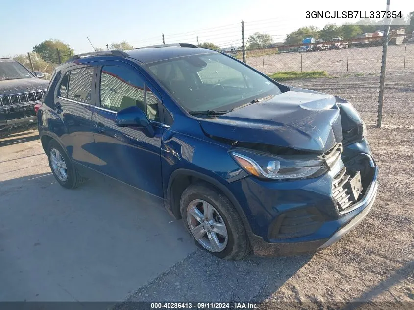 2020 Chevrolet Trax 1Lt VIN: 3GNCJLSB7LL337354 Lot: 40286413