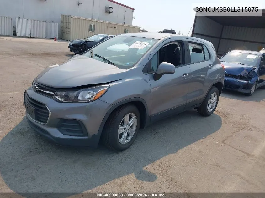 3GNCJKSB0LL315075 2020 Chevrolet Trax Fwd Ls