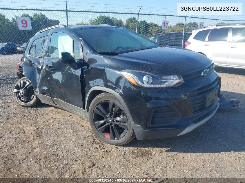 2020 Chevrolet Trax Awd Lt VIN: 3GNCJPSB0LL223722 Lot: 40320243