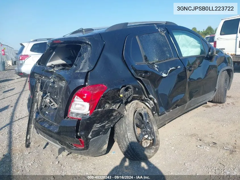 2020 Chevrolet Trax 1Lt VIN: 3GNCJPSB0LL223722 Lot: 40320243