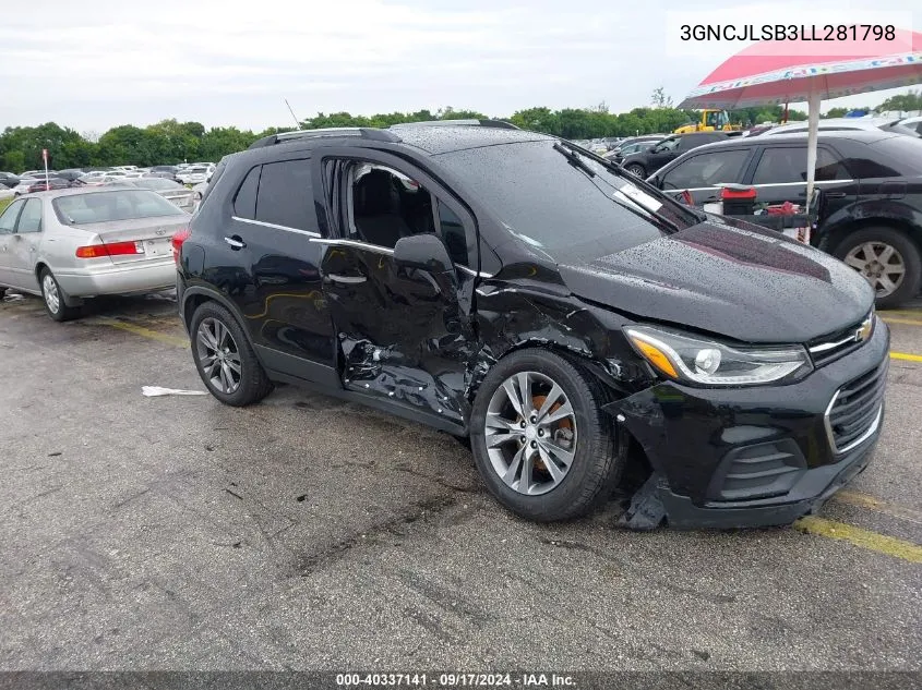 2020 Chevrolet Trax Fwd Lt VIN: 3GNCJLSB3LL281798 Lot: 40337141