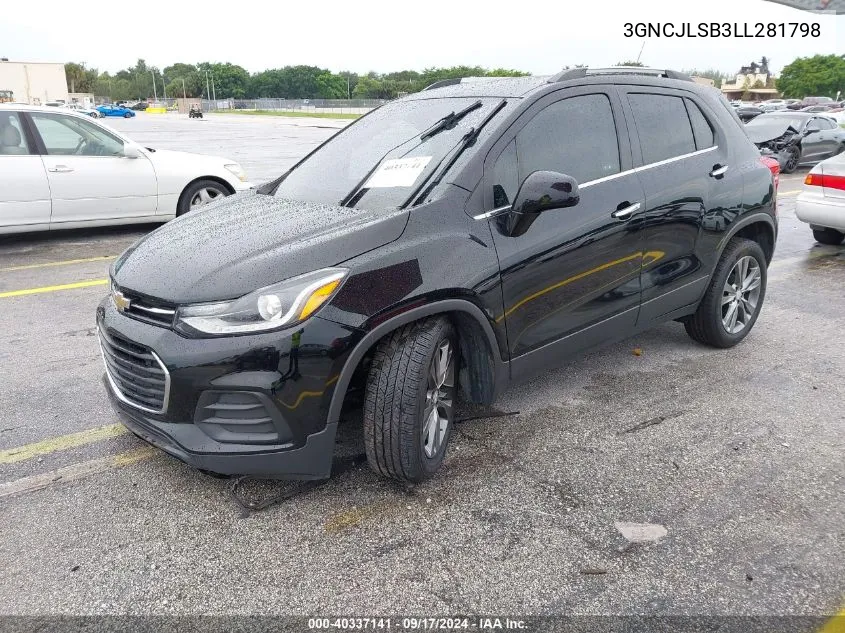 2020 Chevrolet Trax Fwd Lt VIN: 3GNCJLSB3LL281798 Lot: 40337141