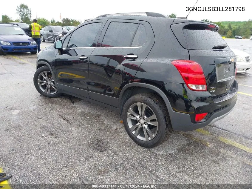 2020 Chevrolet Trax Fwd Lt VIN: 3GNCJLSB3LL281798 Lot: 40337141