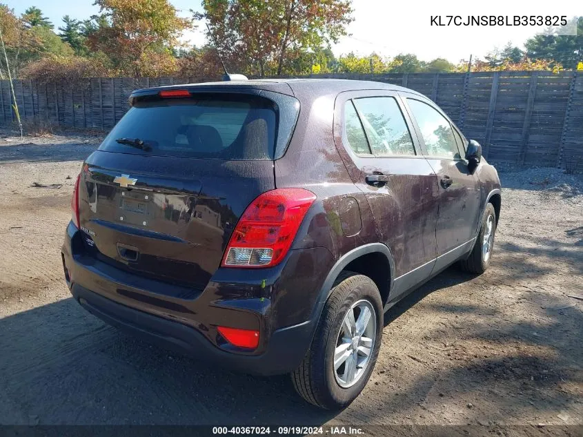 2020 Chevrolet Trax Awd Ls VIN: KL7CJNSB8LB353825 Lot: 40367024