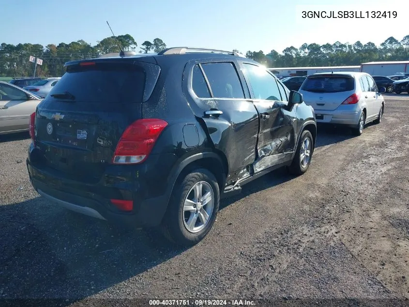 2020 Chevrolet Trax Fwd Lt VIN: 3GNCJLSB3LL132419 Lot: 40371751