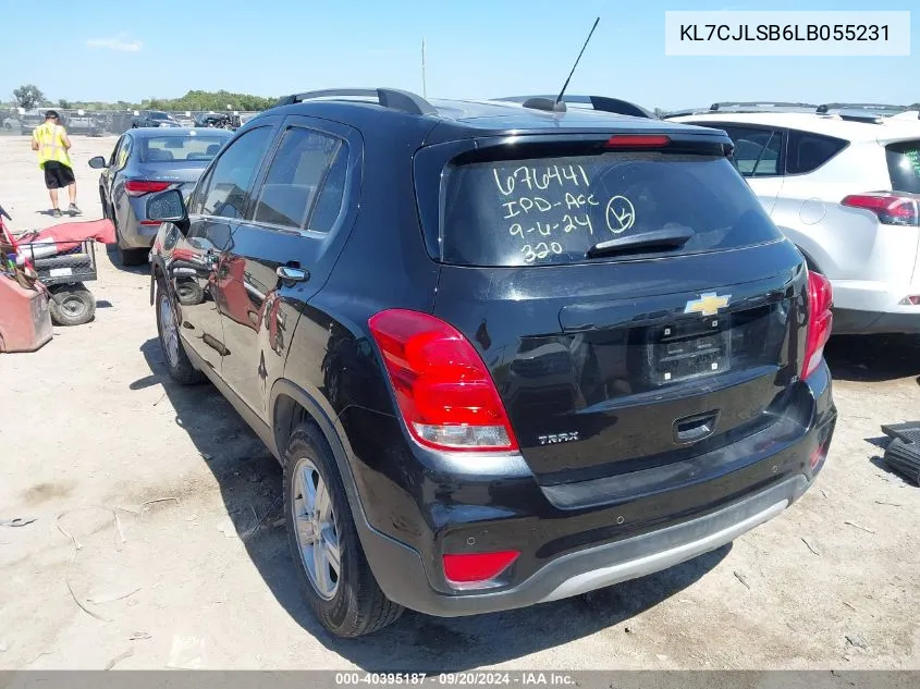 2020 Chevrolet Trax Fwd Lt VIN: KL7CJLSB6LB055231 Lot: 40395187