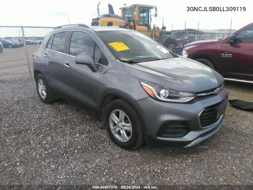 2020 Chevrolet Trax Fwd Lt VIN: 3GNCJLSB0LL309119 Lot: 40407070