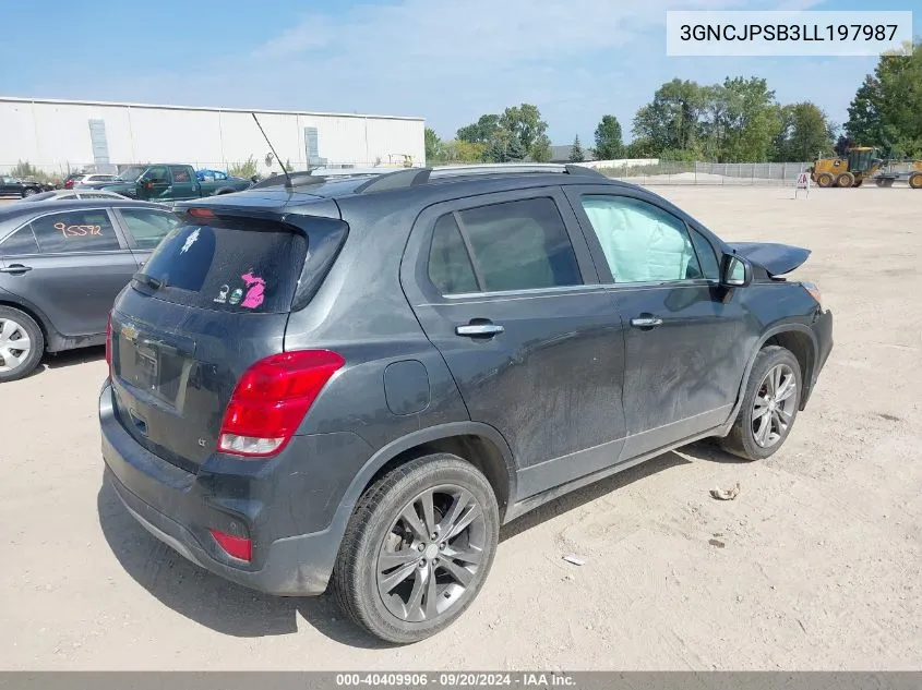 2020 Chevrolet Trax Awd Lt VIN: 3GNCJPSB3LL197987 Lot: 40409906