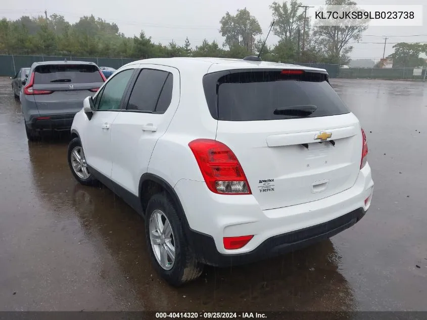 KL7CJKSB9LB023738 2020 Chevrolet Trax Fwd Ls