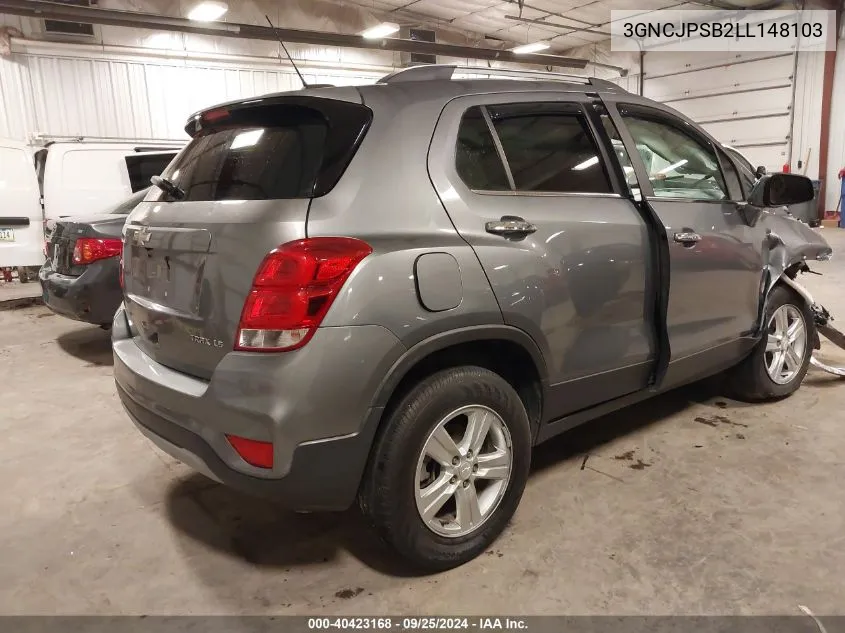 2020 Chevrolet Trax Awd Lt VIN: 3GNCJPSB2LL148103 Lot: 40423168