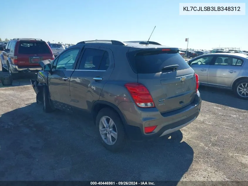 2020 Chevrolet Trax 1Lt VIN: KL7CJLSB3LB348312 Lot: 40446981