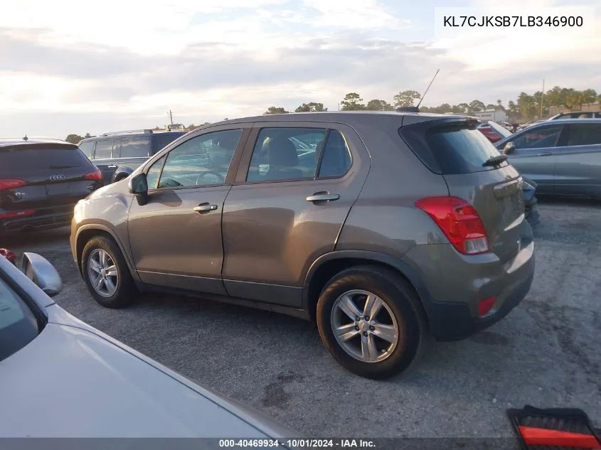 KL7CJKSB7LB346900 2020 Chevrolet Trax Ls