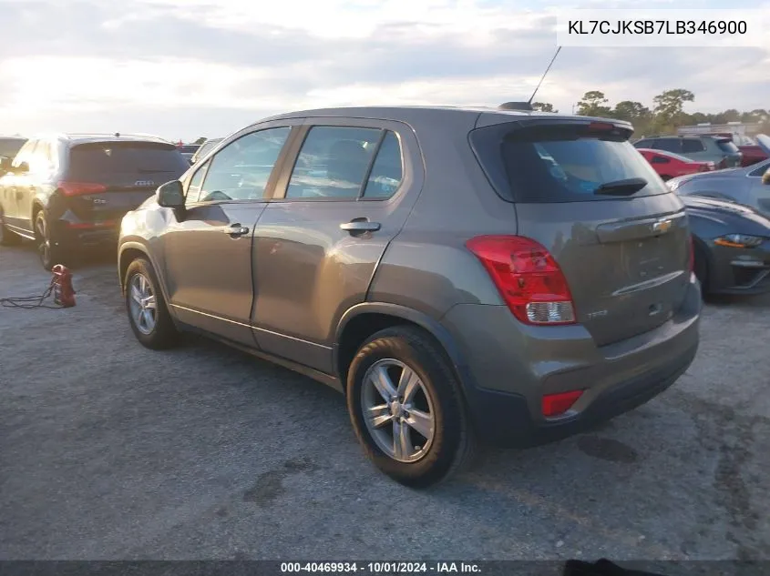 KL7CJKSB7LB346900 2020 Chevrolet Trax Ls